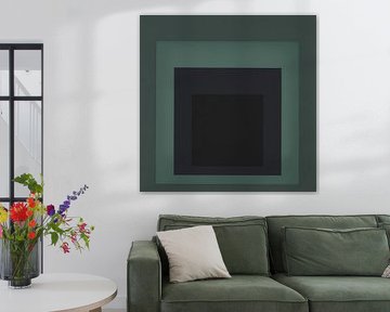 Josef Albers - Hommage an das Quadrat, schwarz, grau, dunkelgrün, High Resolution