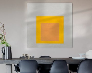 Josef Albers - Hommage an das Quadrat, silber, grau, gelb, hohe Auflösung