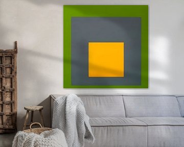 Josef Albers - Hommage an das Quadrat, grün, grau, gelb , 2. hohe Auflösung