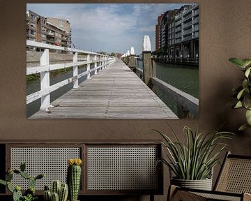 Steiger in de Riedijks Haven in Dordrecht (kleur) van Rick Van der Poorten