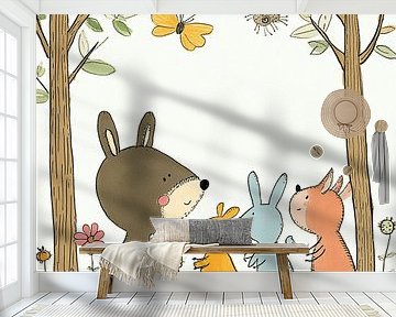 Die lustigen Waldtiere und ihre Abenteuer