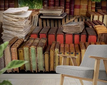 Boekenmarkt met oude boekjes van Blond Beeld