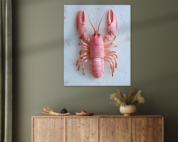 Roze lobster van But First Framing