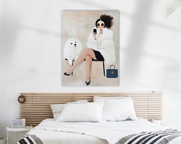 The faithful quadruped, playful illustration