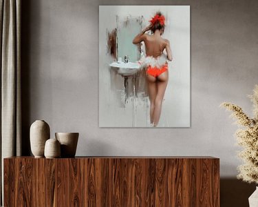 Voorbeeld van het werk in een kamer