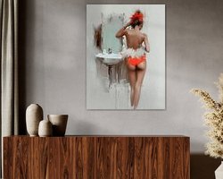 Voorbeeld van het werk in een kamer