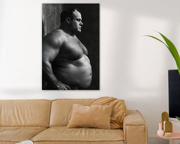 Zwart-wit portret van BEARpictureart