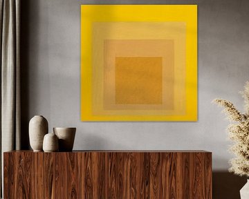 Josef Albers - Hommage an das Quadrat, beige, gelb, hohe Auflösung