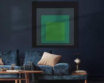 Josef Albers - Hommage an das Quadrat, grün, schwarz, grau, High Resolution