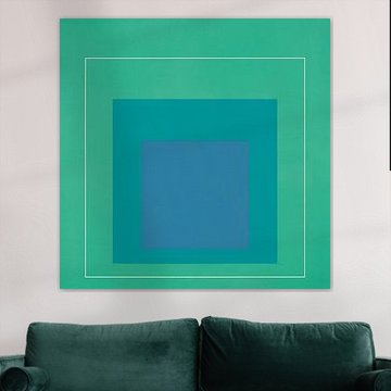 Josef Albers - Hommage an das Quadrat, grün, blau, 2. hohe Auflösung