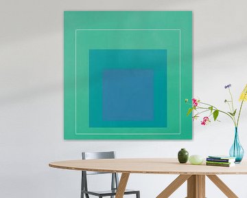 Josef Albers - Hommage an das Quadrat, grün, blau, 2. hohe Auflösung
