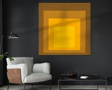 Josef Albers - Hommage an das Quadrat, gelb, braun, 3. hohe Auflösung