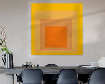 Josef Albers - Homage to the Square, yellow, orange, 2. High Resolution by Vivanne