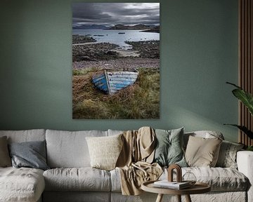Abandoned wooden rowboat at Loch Ewe Scottish Highlands by Albert Brunsting