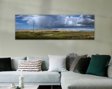 Panorama landschap met duinen en zware luchten. Schotse Hooglanden. Desolaat van Albert Brunsting