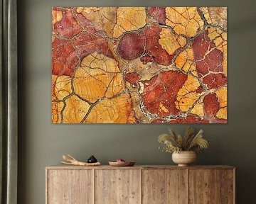 Autumn leaves with Cracked Teture by Art & Soul Creations