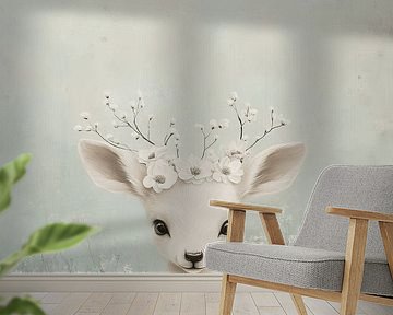 Schattig Baby Hertje in Zachte Pasteltinten van Karina Brouwer