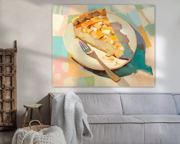 Appeltaart Kunst | Artistic Pastry Canvas van ARTEO Schilderijen