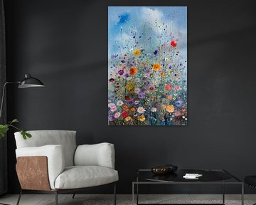 Bloemen | Bloemenveld Impressionisme van De Mooiste Kunst
