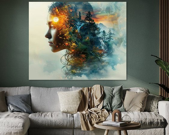 Voorbeeld van het werk in een kamer