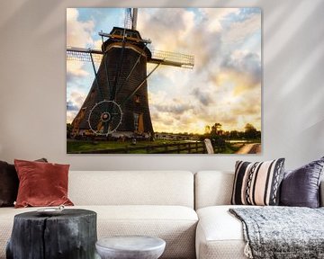 zonsondergang molen van Ion Chih