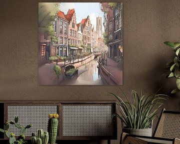 Utrecht Silent Canals Painting by ComfortQ