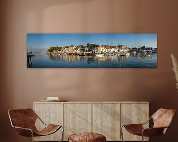 Harbour and boats Weymouth Dorset in the evening light. by Albert Brunsting