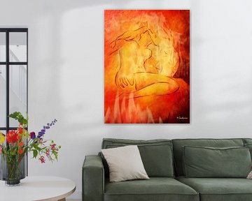 Flammende Leidenschaft - erotische Kunst Liebespaare von Marita Zacharias