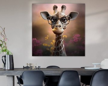 The Wise Giraffe with Glasses by Karina Brouwer