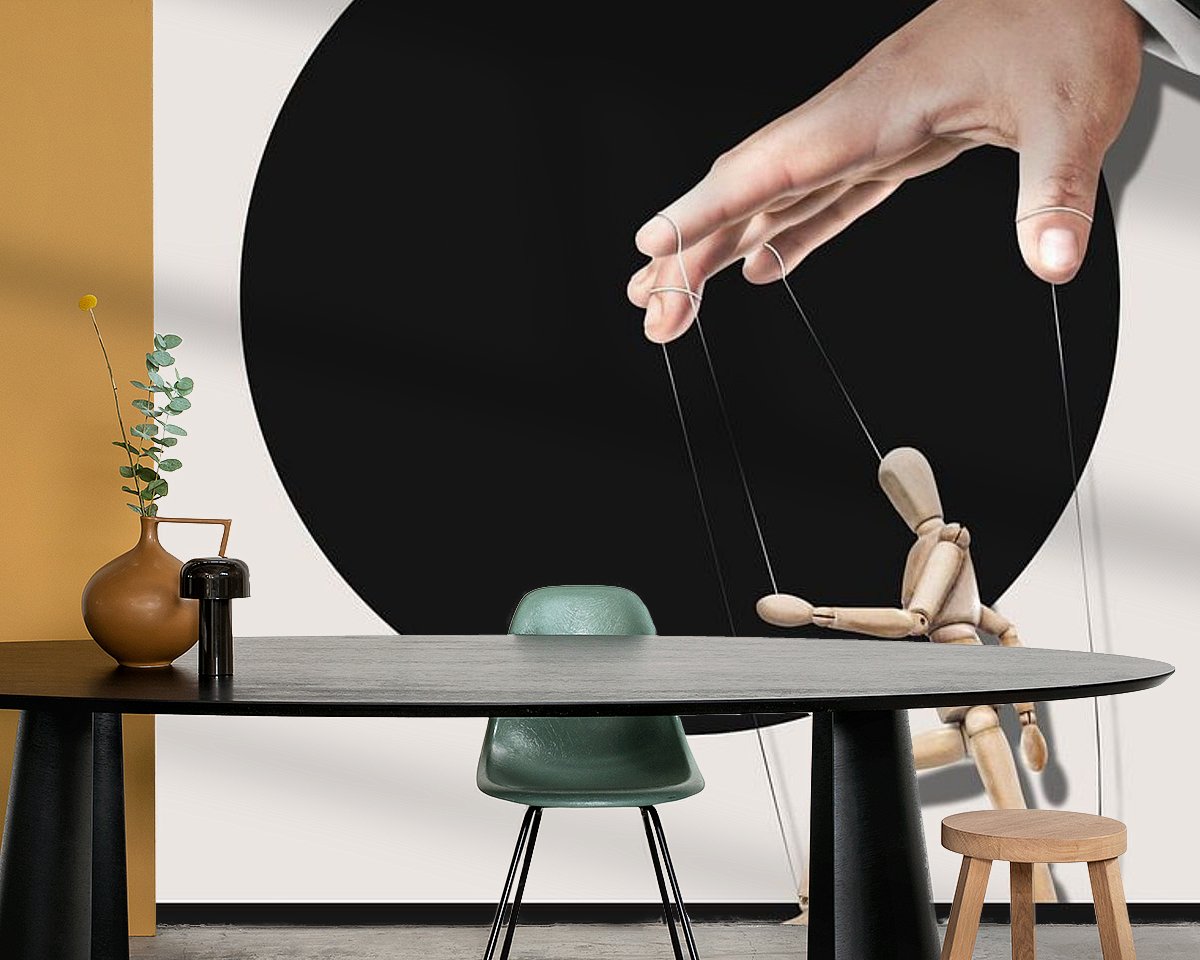 Voorbeeld van het werk in een kamer