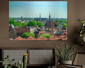 Zwols lente uitzicht over de daken