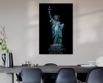 Statue of Liberty new york kleur portret van TheXclusive Art