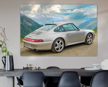 Porsche 911 sportwagen in de Alpen van Sjoerd van der Wal Fotografie