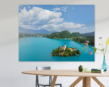 Bleder See mit der Insel Bled in Slowenien von Sjoerd van der Wal Fotografie