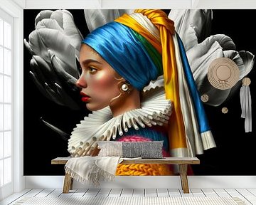 Modern Girl with a Pearl Earring VII Johannes Vermeer 