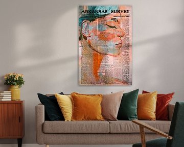 Face and words of remembrance collage by Poster Art Shop