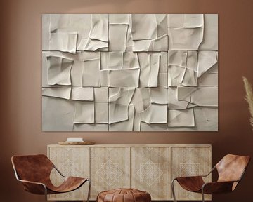 Abstract beeld in kleur taupe van NH_ART