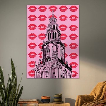 Oben auf Martinitoren Groningen mit Kissing Prints