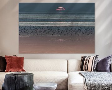 Zonsondergang bij de Waddenzee von Sidney Portier