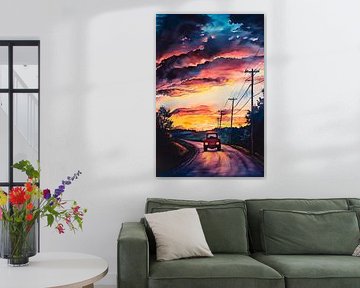 Evening cruise in colourful light by Poster Art Shop