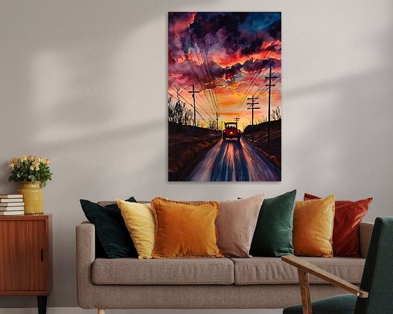 Voorbeeld van het werk in een kamer