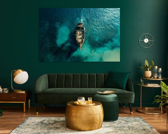 Voorbeeld van het werk in een kamer