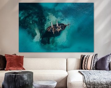 Een verlaten piratenschip uit lang vervlogen tijd van Digitale Schilderijen