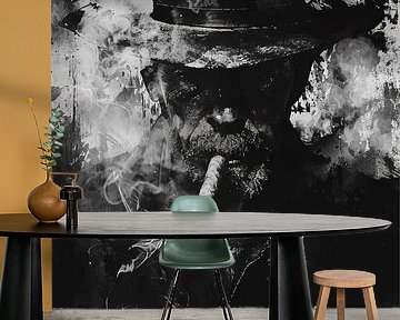 Alter Mann mit Zigarre