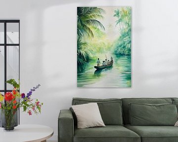 Reis door groene dromen van Poster Art Shop