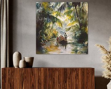 Reis door de tropische jungle van Poster Art Shop