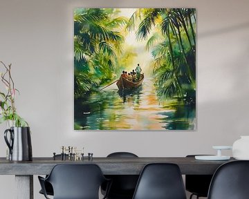 Rit door de jungle rivier van Poster Art Shop