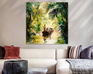 Rijd door de groene jungle van Poster Art Shop