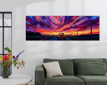 Colourful evening trip into the unknown by Poster Art Shop