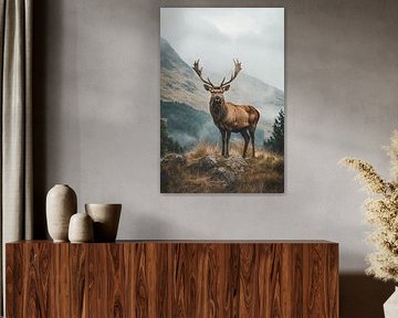 Majestätischer Hirsch in der Wildnis von Poster Art Shop
